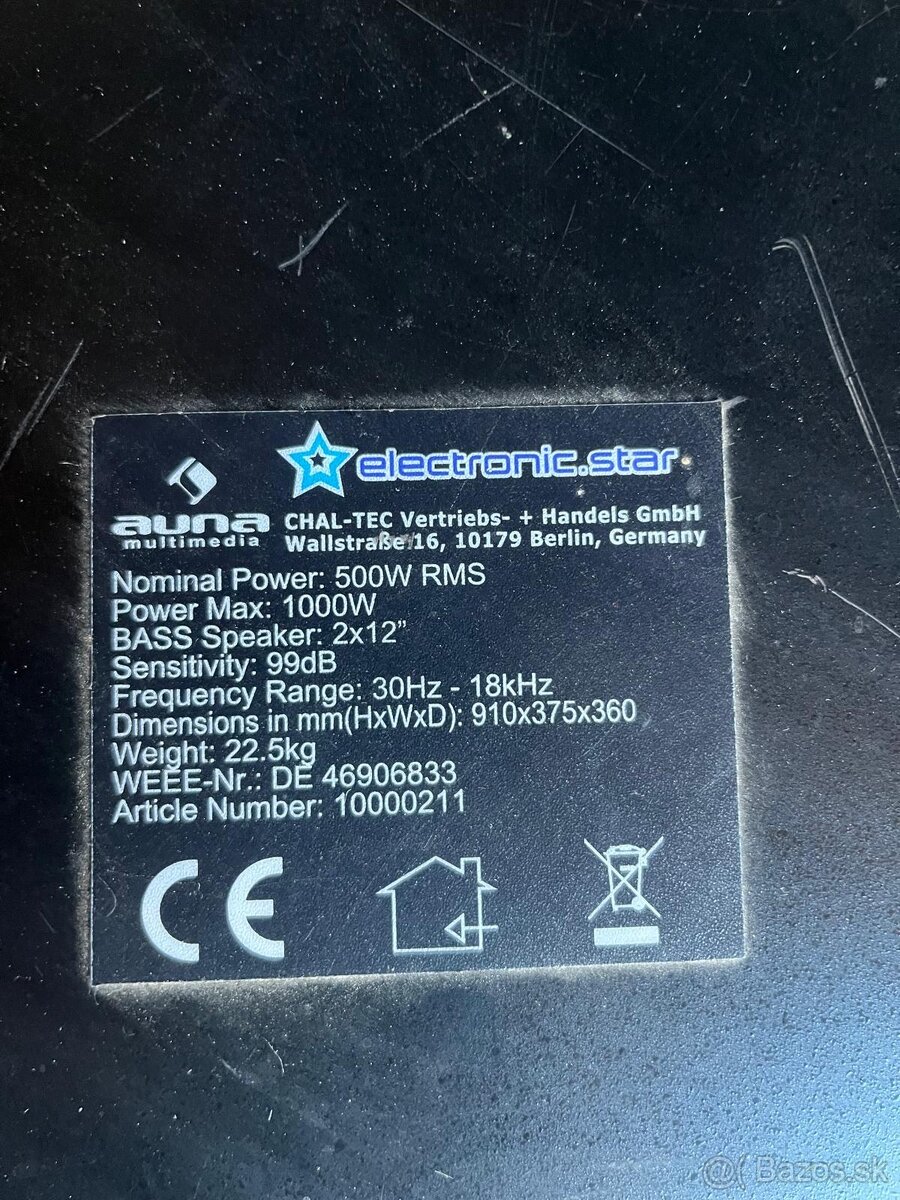 Repro sústava AUNA + zosilovač + mix - 3