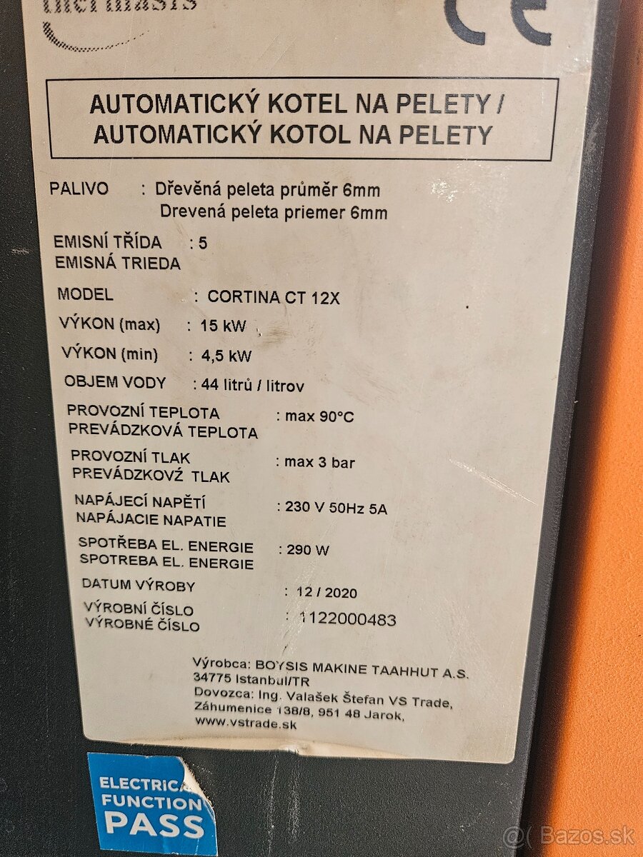 Predam peletkovy kotol Termasis - 3