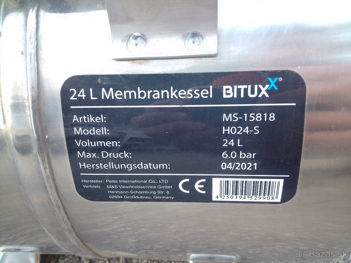 Nerezová expanzná nádoba 24l nádrž - 3