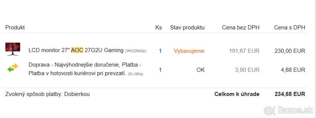 LCD monitor 27” APC 27G2U Gaming - 3