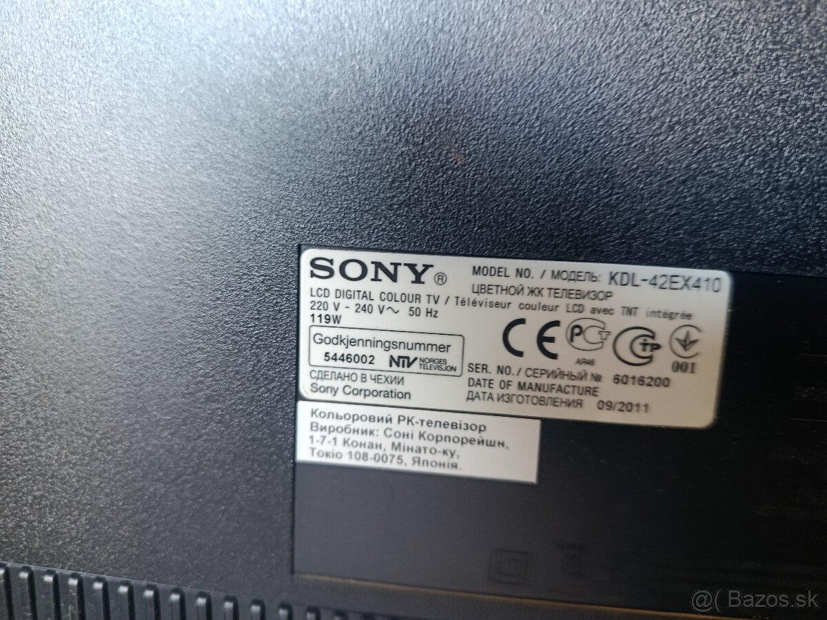 Televízor Sony uhlopriečkou 107cm - 3