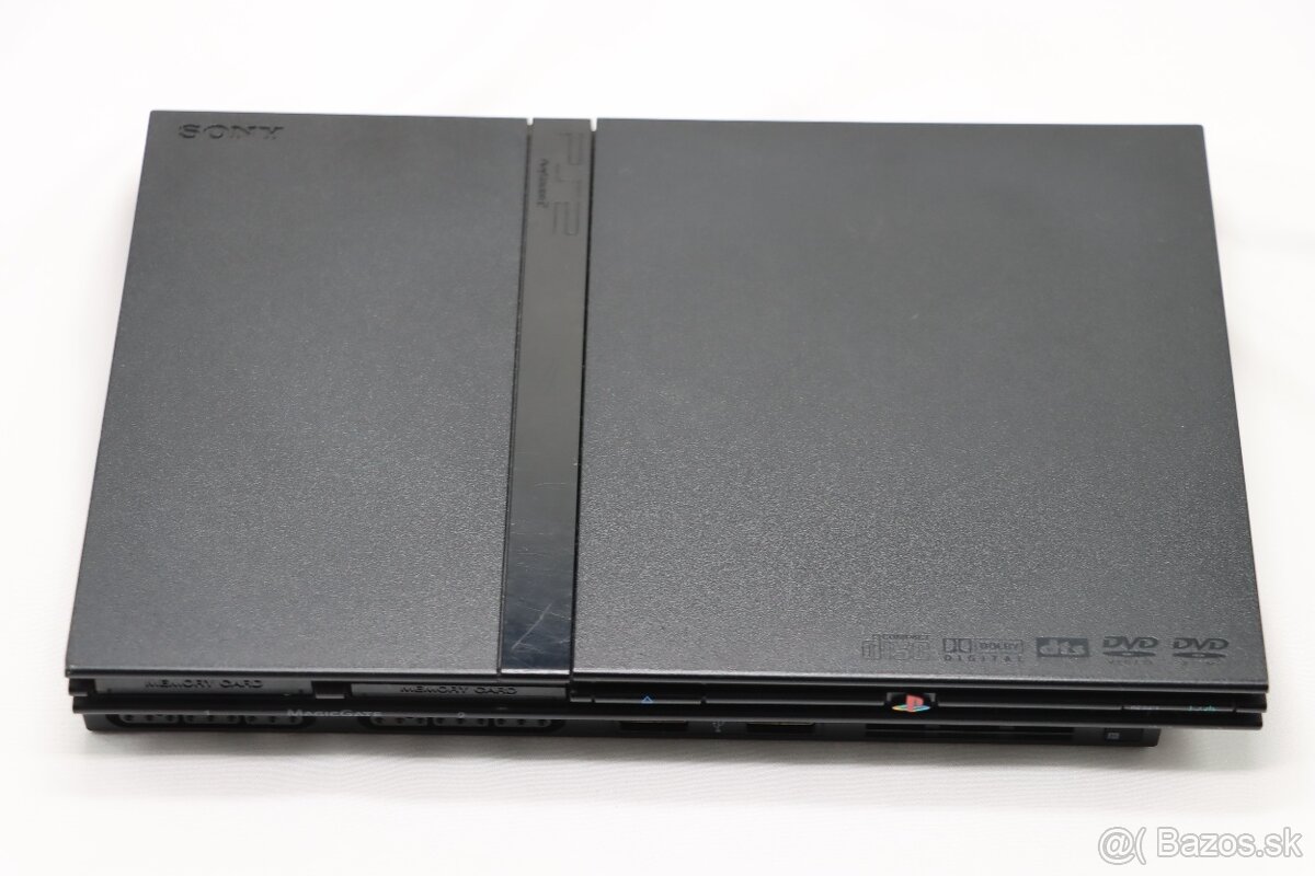 PS2 slim SCPH-75004 – konzola + ovládač + pamäťovka + káble - 3