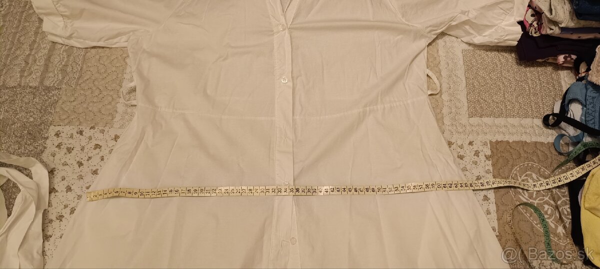 Biele košeľové šaty - 3