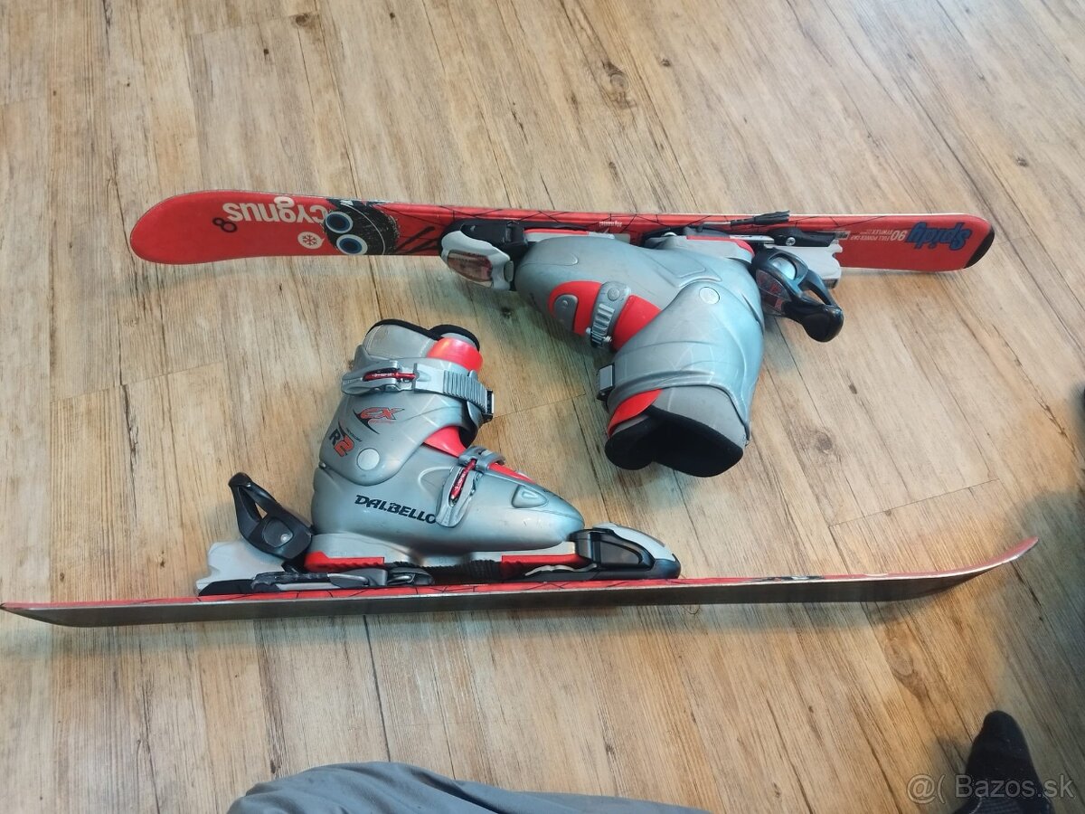 Detske lyže 90 cm + Lyžiarky 33ky - 3