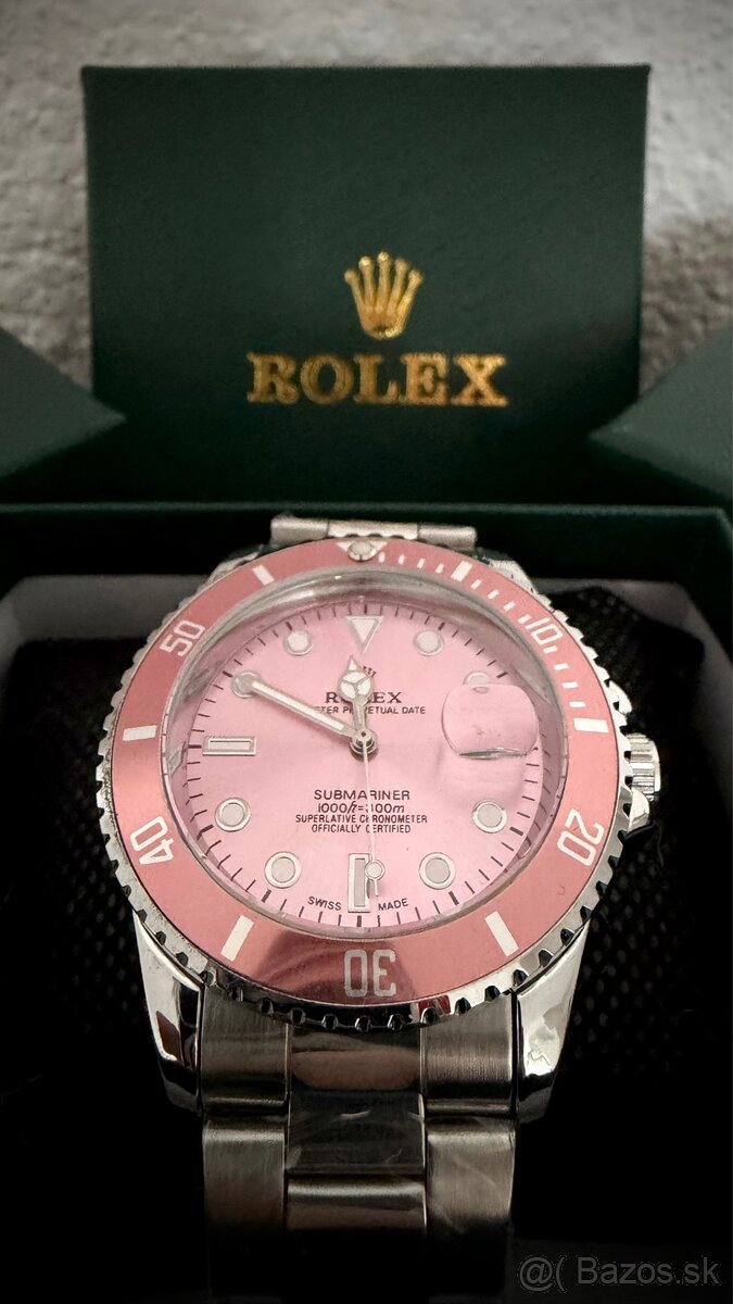 • Hodinky Rolex Submariner ružové • - 3