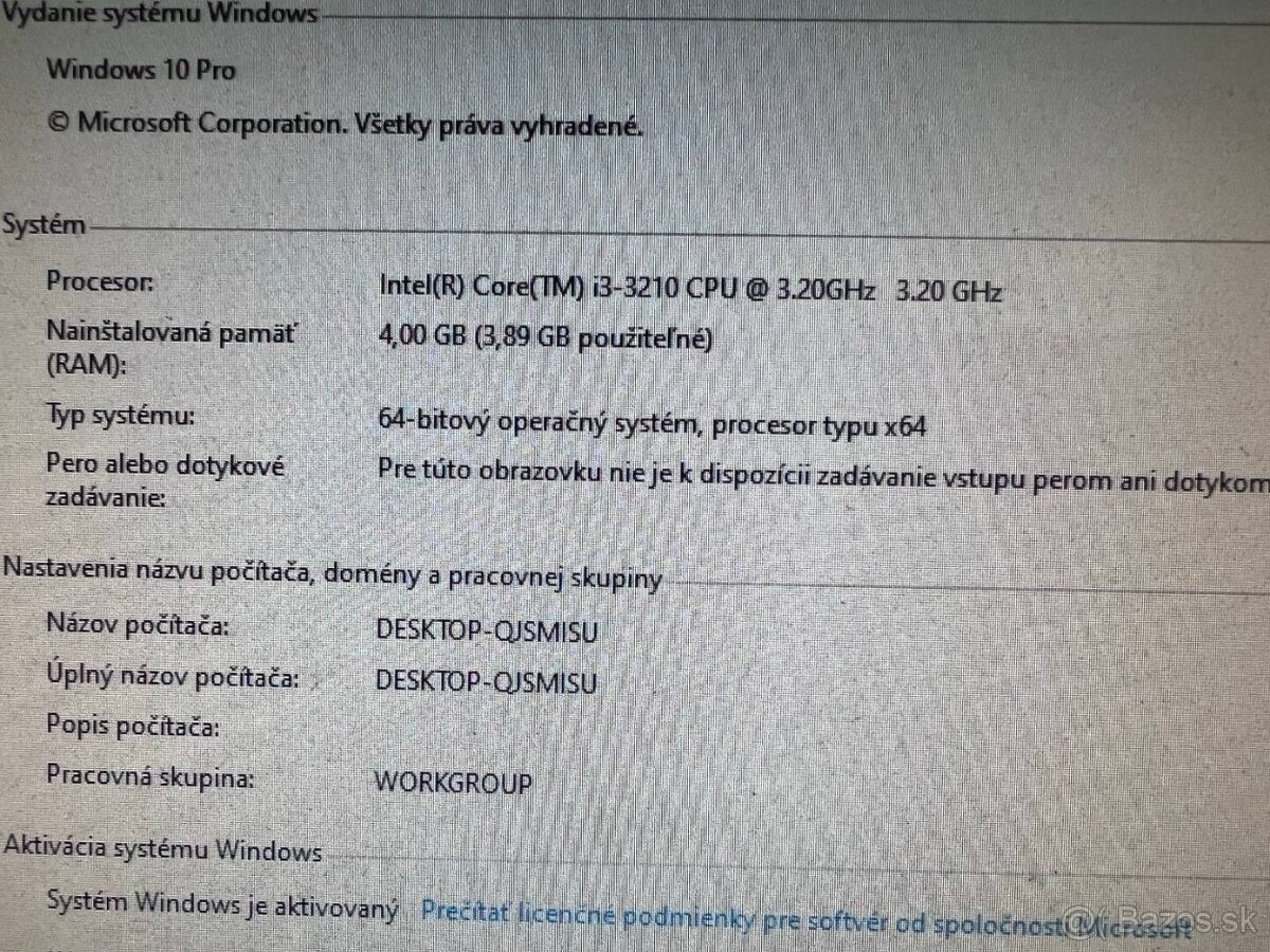 Počítač Dell 7010.Intel i3-3210 2x3,20GHz.4gb ram.250gb HDD - 3