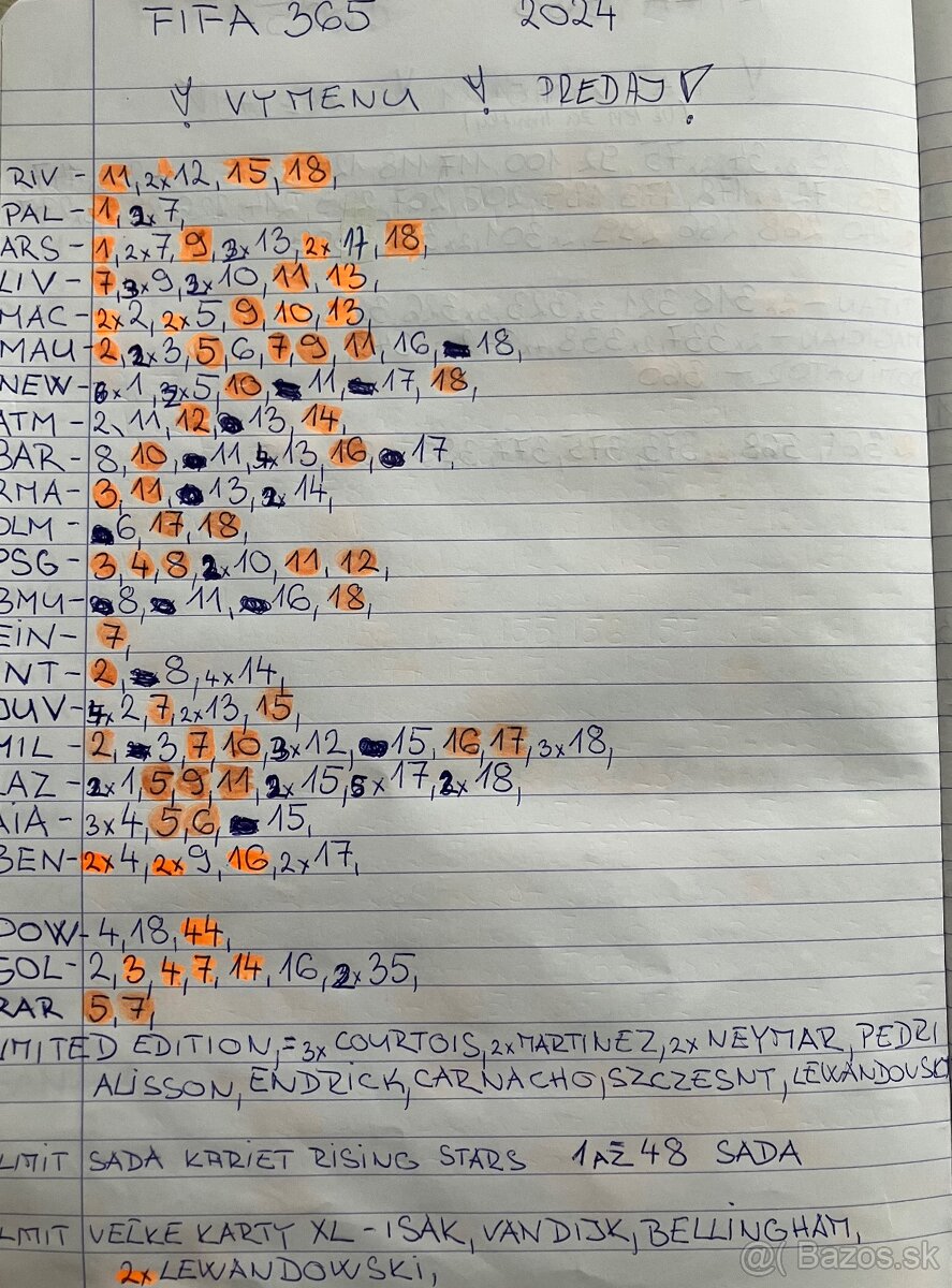 Futbalové kartičky - 3