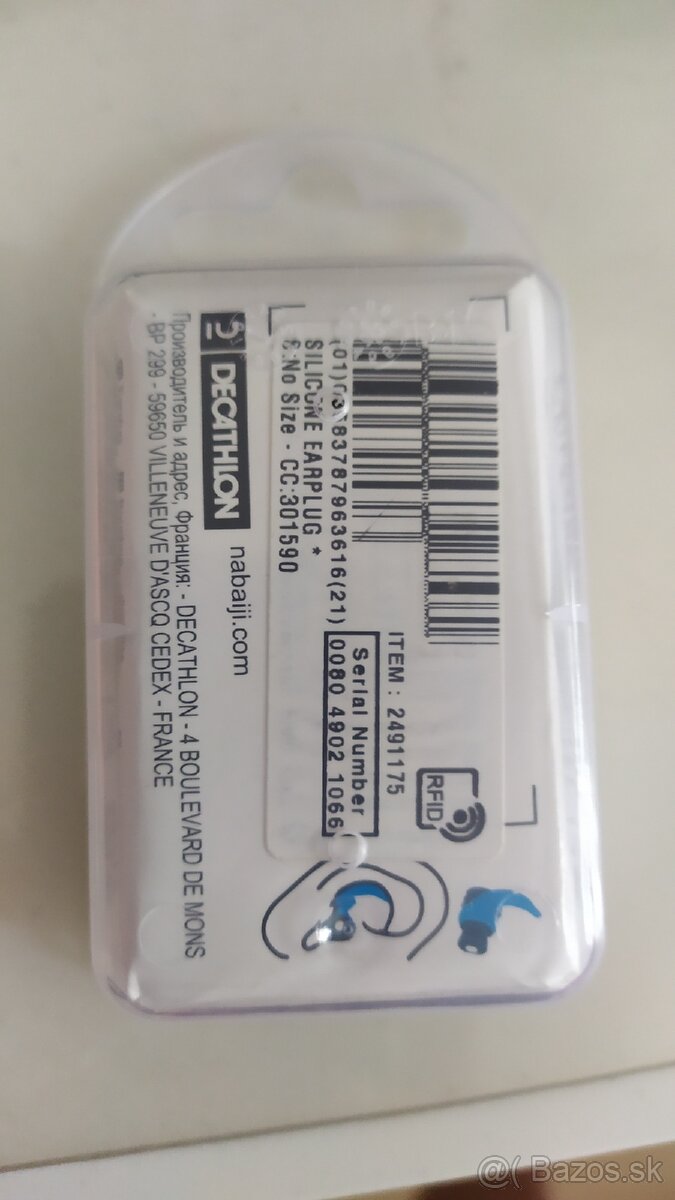 silikónové štuple do uší na plávanie Nabaiji - 3