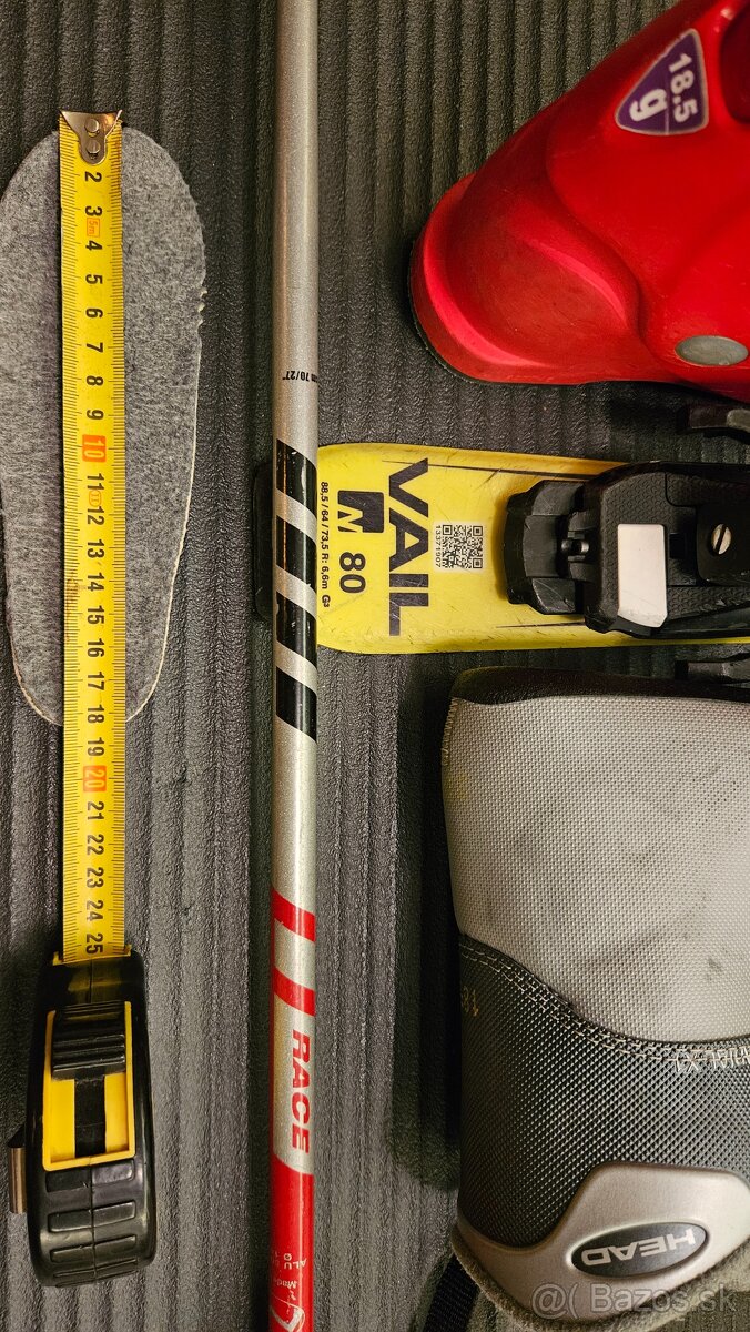Detske Lyze 80cm , lyziarky 18,5 a paličky 70cm - 3