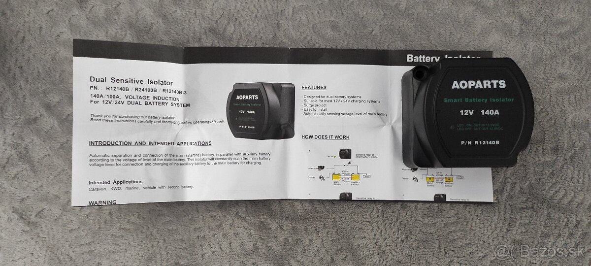 AOPARTS Smart Battery Isolator 12V 140A - 3