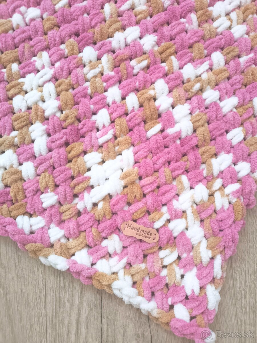 TRIO ružova deka z Alize Puffy fine - 3