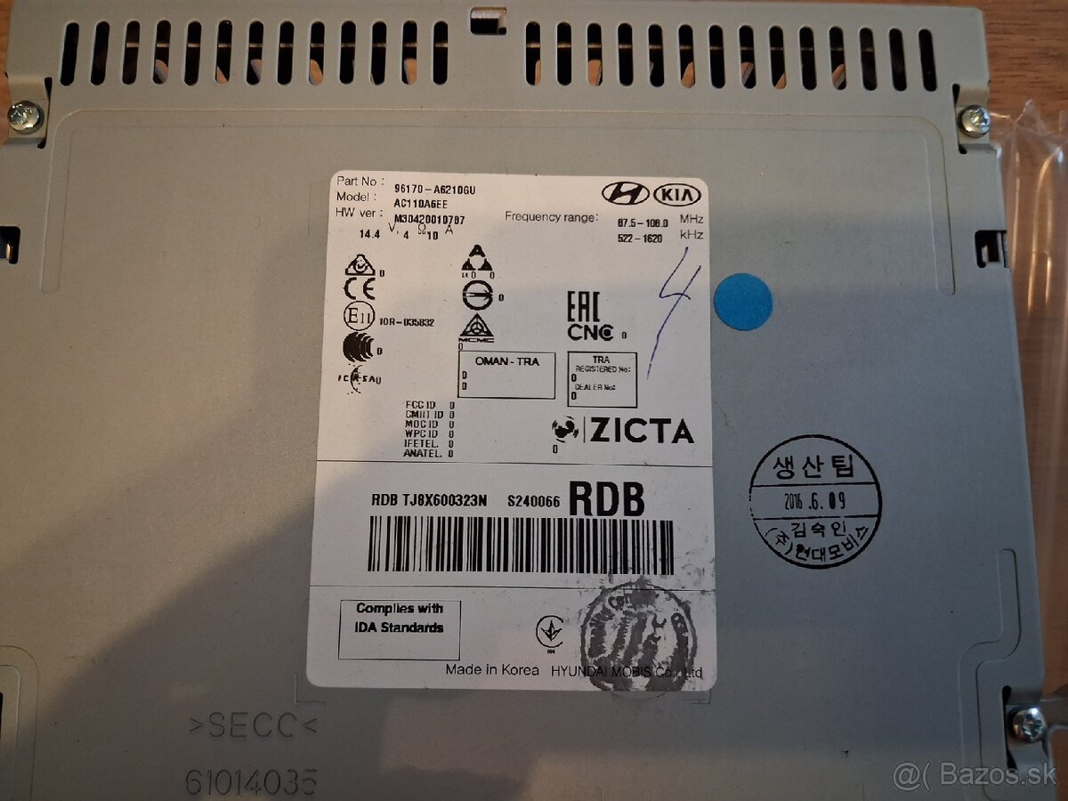 Autoradio Hyundai i30, 2012-2016 - 3