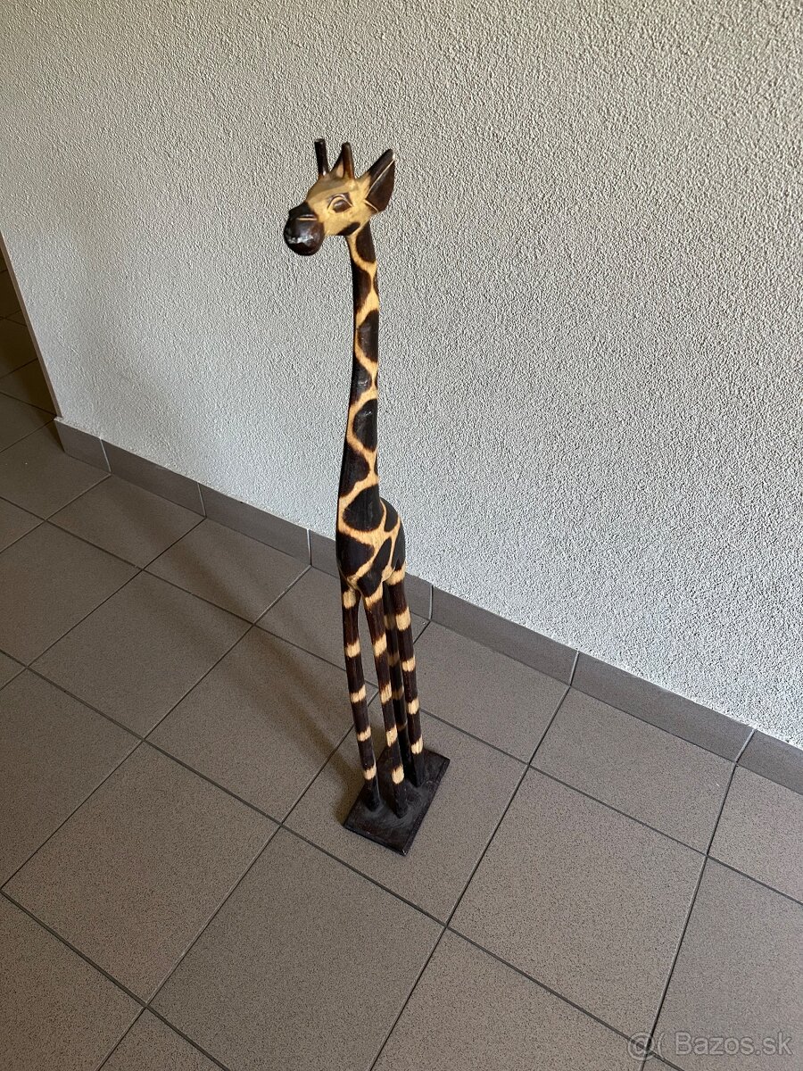 Drevená soška žirafy - 3