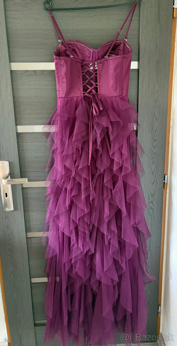 Fialové šaty 40/L - 3