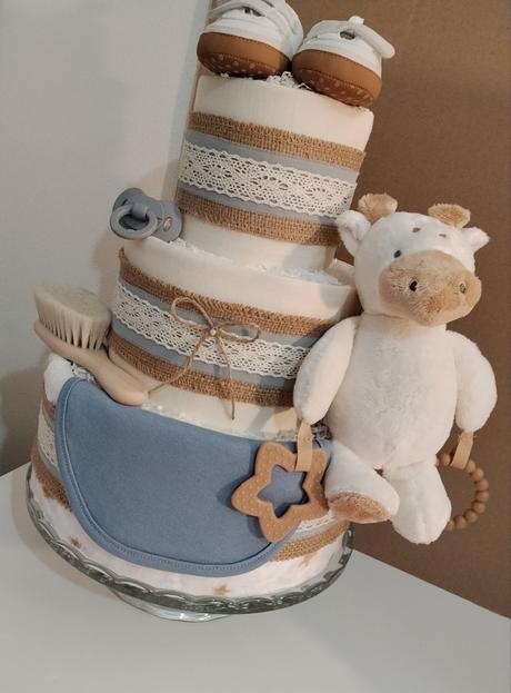 Plienková torta Nežné objatie - pre chlapčeka - 3