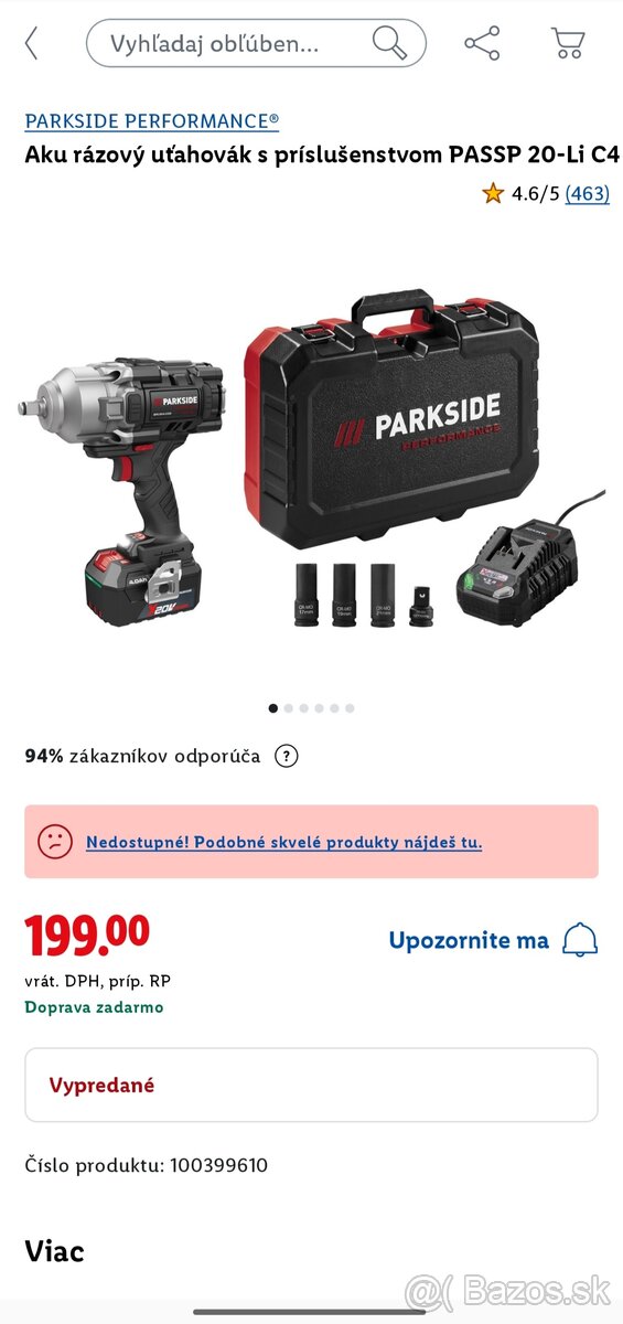 PARKSIDE RÁZOVÝ UŤAHOVÁK + BATERIA + NABÍJAČKA - 3