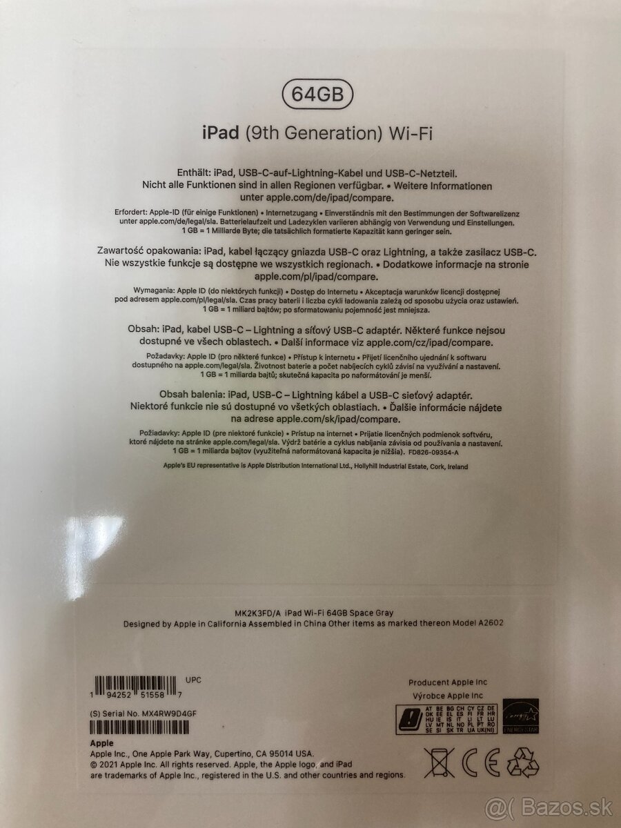 Apple iPad 9th Generation 64 GB (Space Gray) 100% NOVÝ - 3