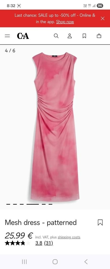 Šaty ružové veľ.S - 3