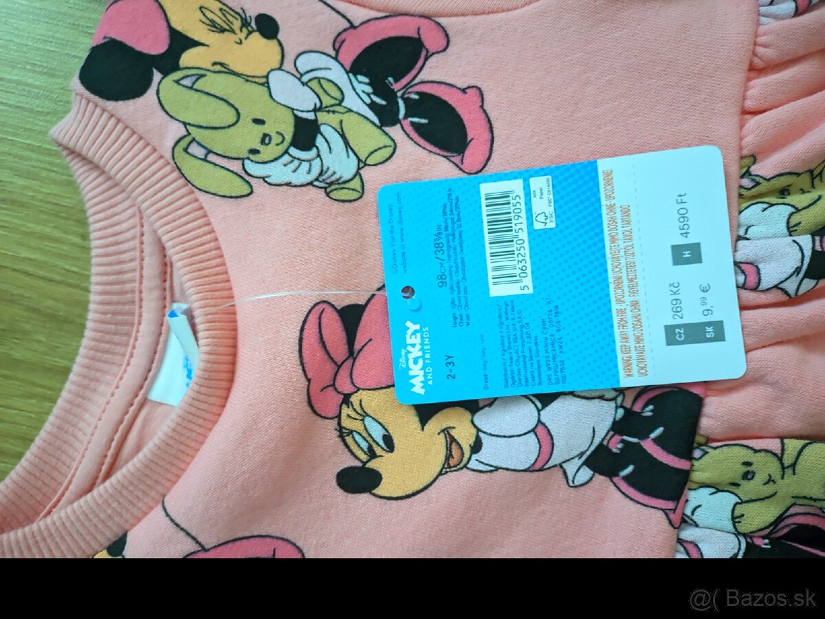 Teplákové šaty Mickey mouse Minnie 98 - 3