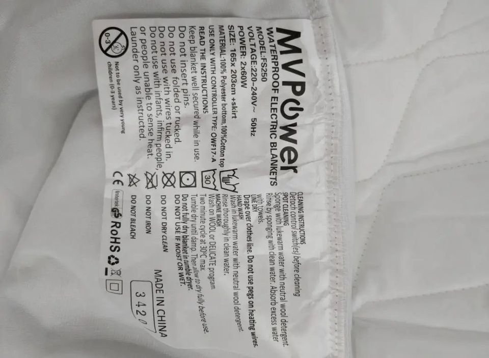 Elektrická XXL výhřevná pokrývka do postele (203×165 cm) - 3