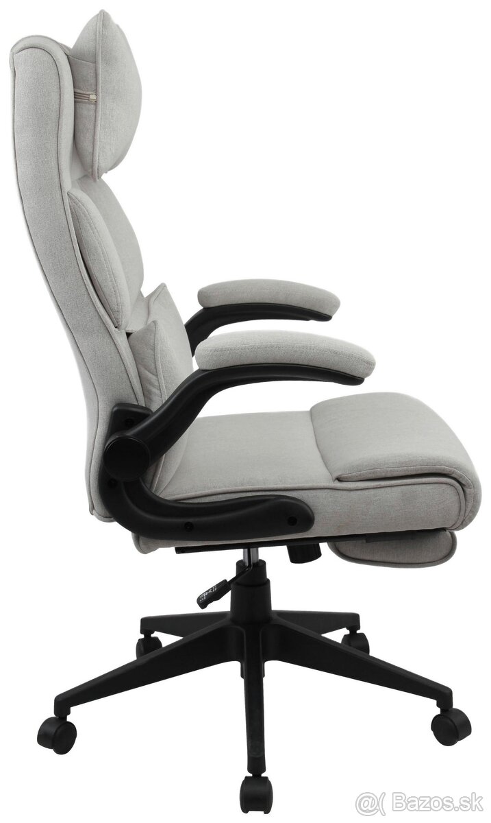 KANCELÁRSKE KRESLO, tkaná textília, krémová - 3