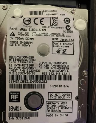 Predám externý 2,5-palcový pevný disk 320GB - 3