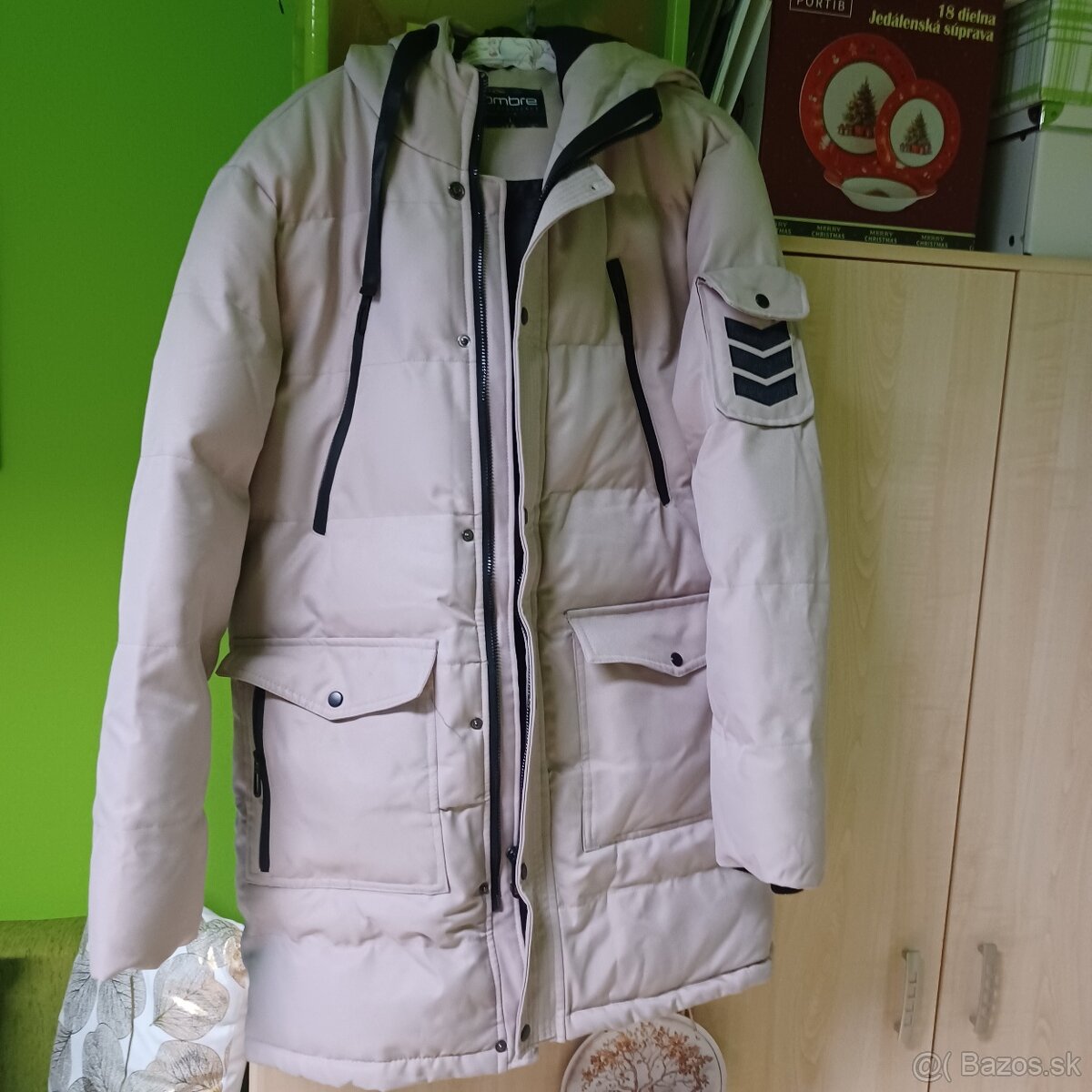 Zimný kabat pánsky béžový. - 3