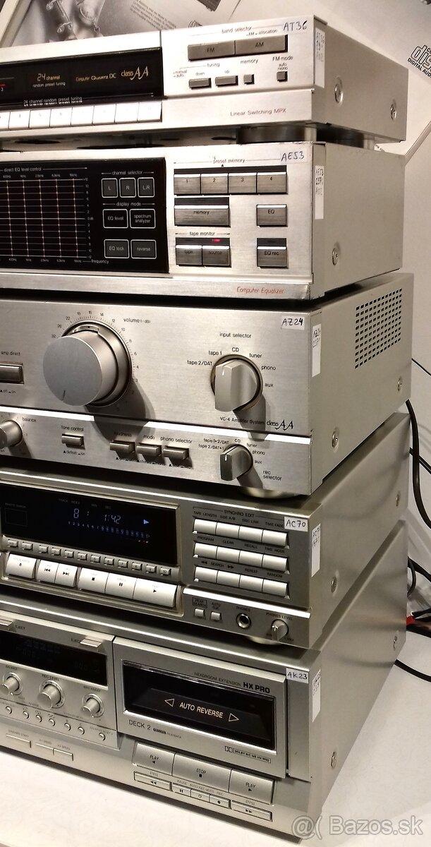 Zostava TECHNICS A02 tuner, equalizer, zosilnovac, CD, deck - 3