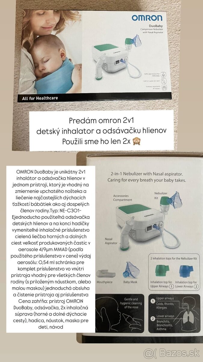 Ormon 2v1 inhalator a odsavacka hlienov - 3
