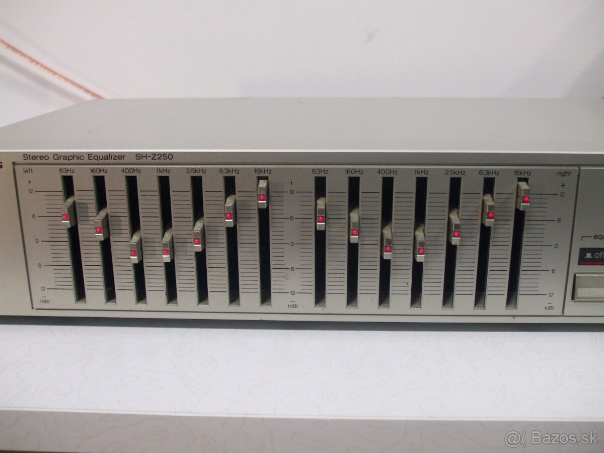 2x7 pasmovy striebor. Equalizer TECHNICS SH-Z250 Japan, AE41 - 3