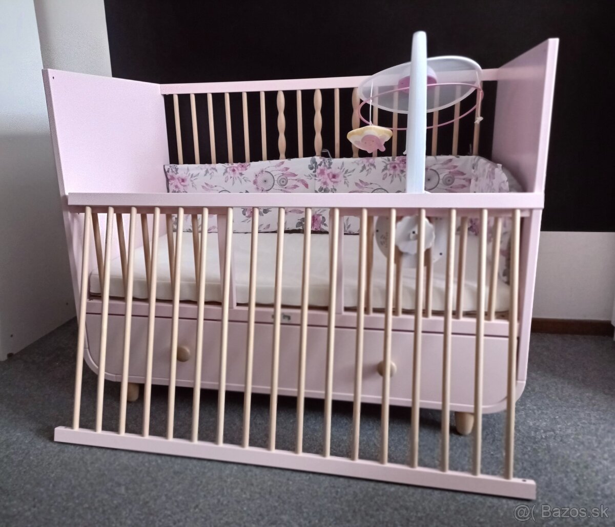 Postieľka IKEA myllra ružová - 3