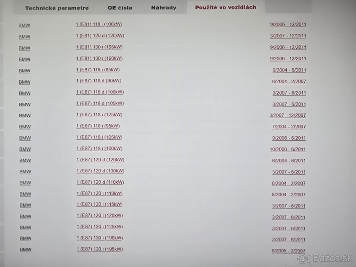 lista naraznika BMW - 3