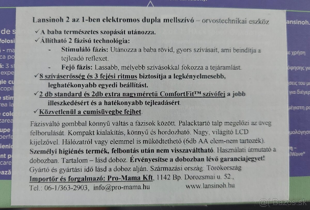 Lansinoh 2 in 1 Double + 2ks 160ml bottle - 3