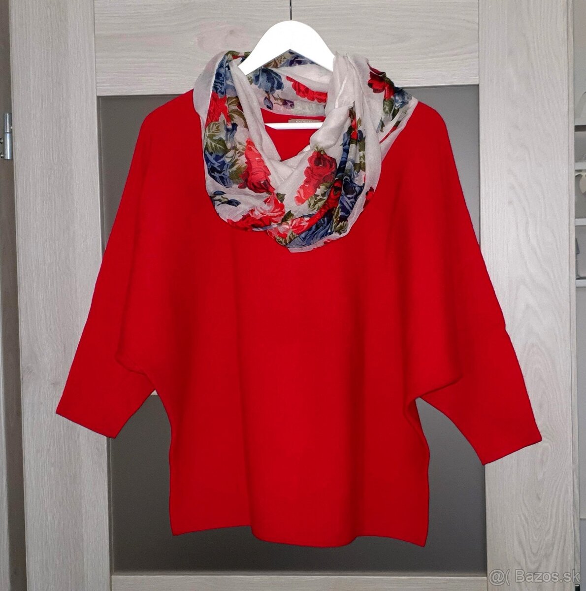 Nový červený kardigán v.L - 3