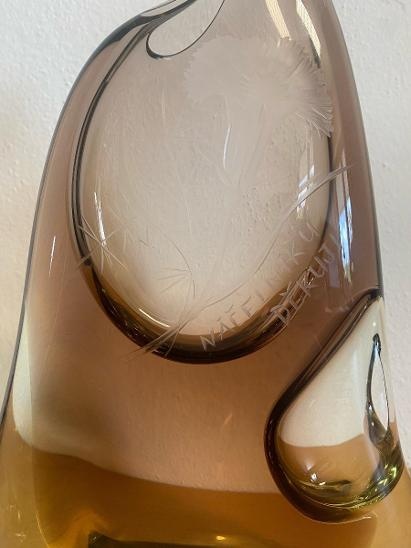 Váza z hutného skla. - 3