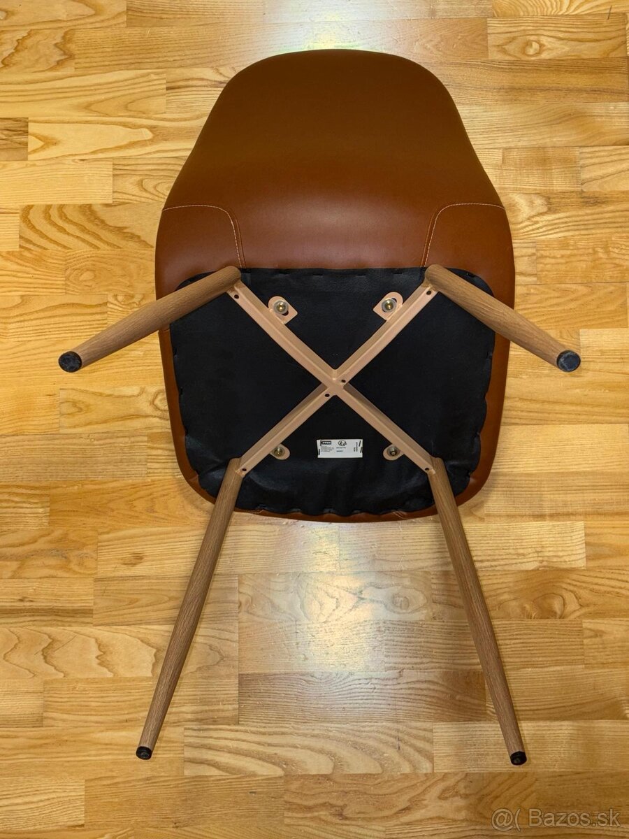 jedálenská stolička JYSK koňaková koženka 4ks - 3