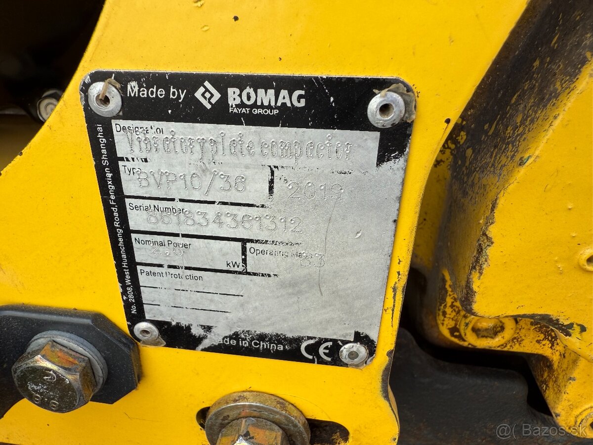 Vibračná doska Bomag BVP 10/36 83kg - 3