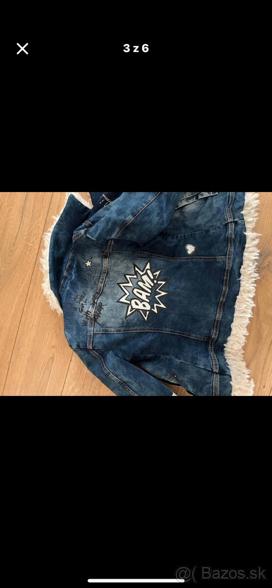 Rifľová bunda teplá Monalisa 140 cm - 3