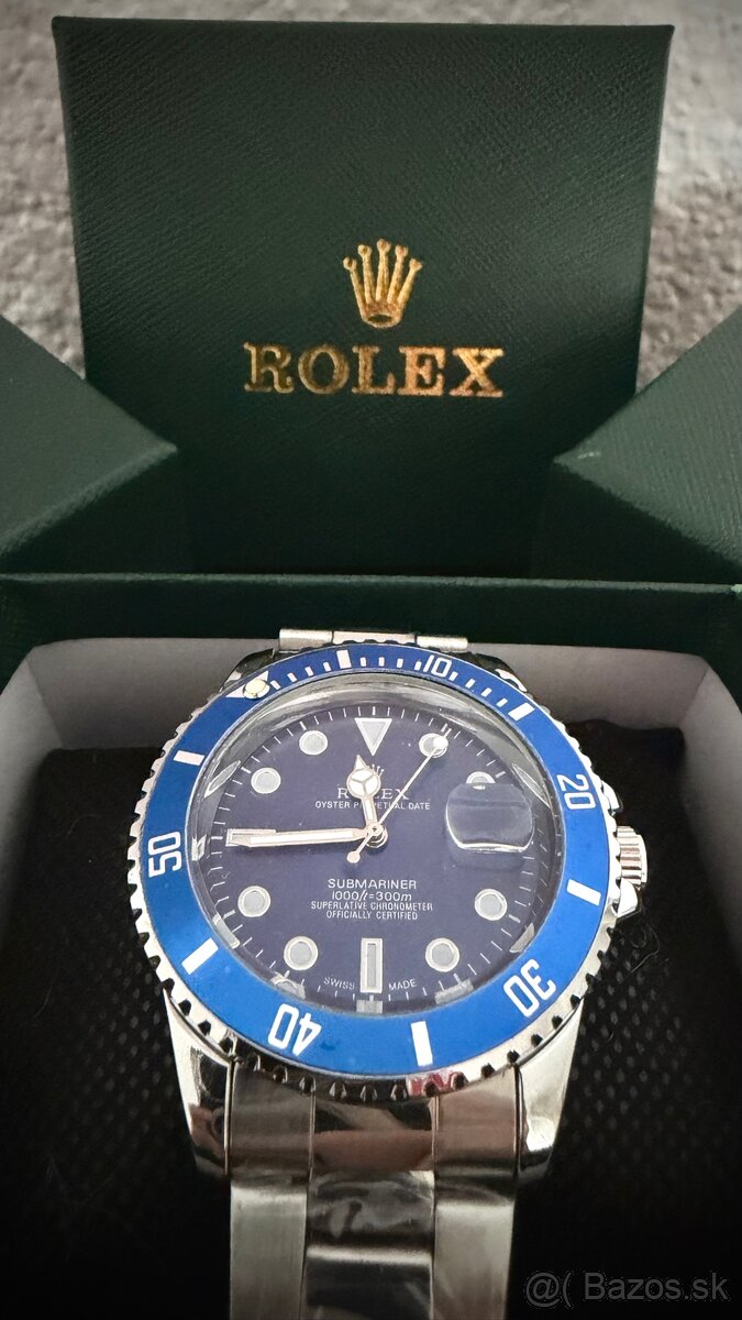 • Hodinky Rolex Submariner modré • - 3