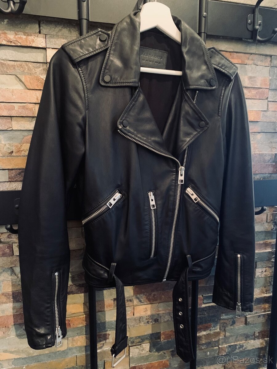 All saints kožená damska bunda veľkosť M - 3