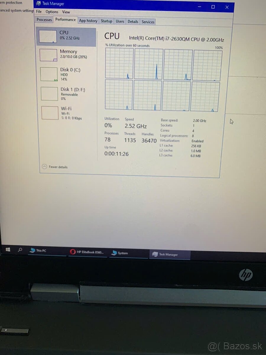 HP ELITEBOOK 8560W i7/10 Gb ram za 35 euro - 3