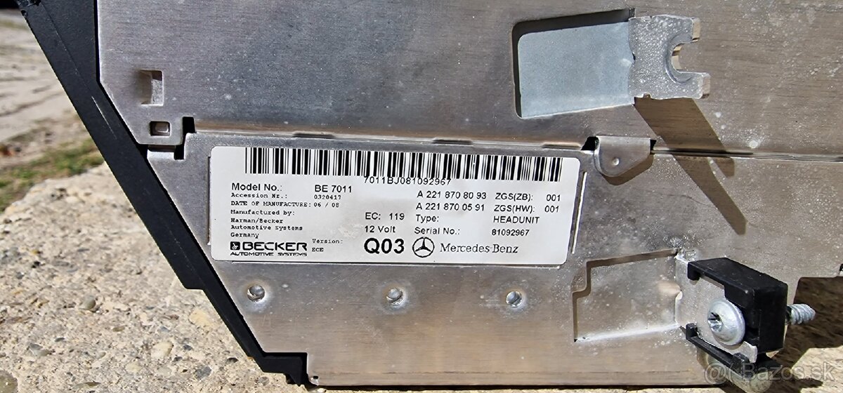 Mercedes Benz W221 COMMAND rádio BE7011 - 3