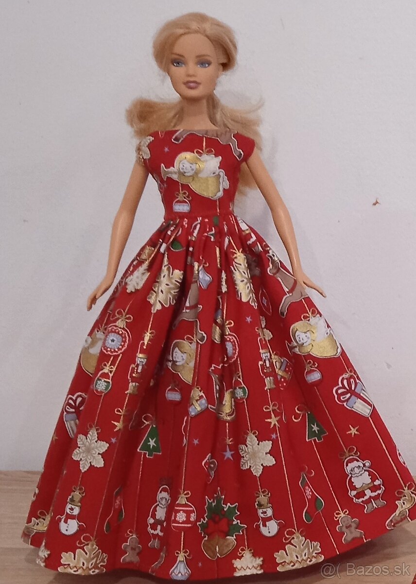 Barbie -vianocne šaty pre Barbie - 3