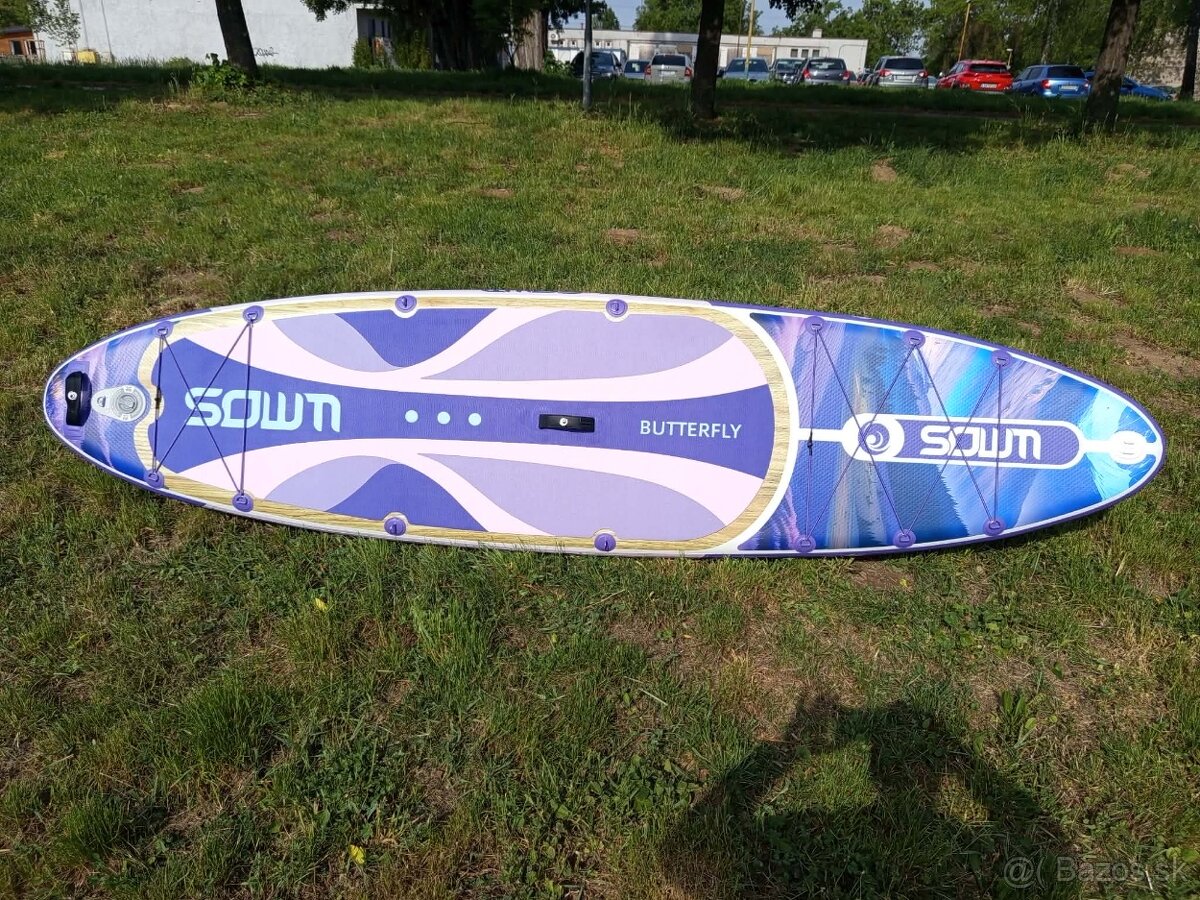 Paddleboard fialovy s obojstrannym veslom - 3