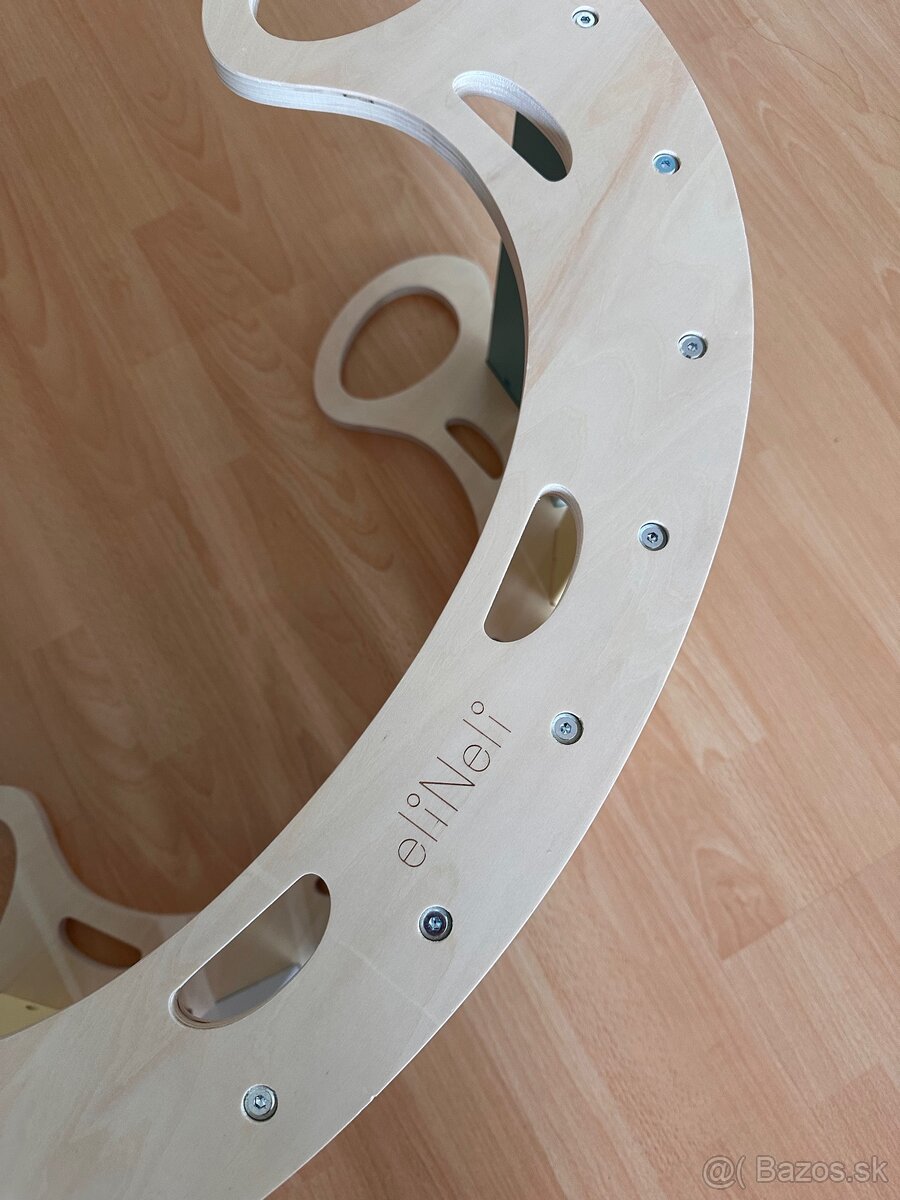 Drevená montessori hojdačka s doskou 2v1 - set pastel - 3