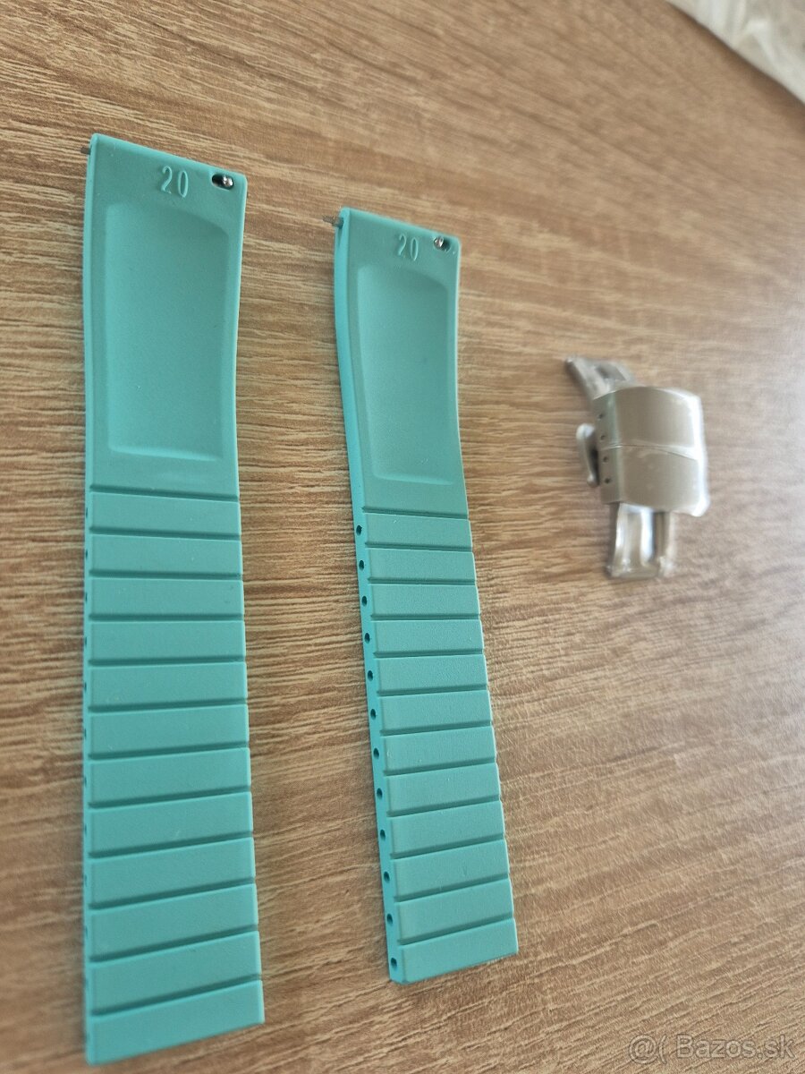 Gumený remienok na hodinky FKM CTS 20mm tyrkysový - 3