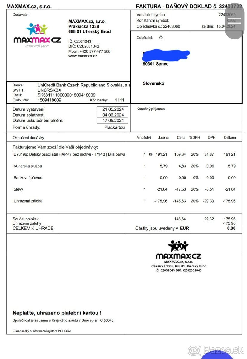 Pisaci stol biely - 3