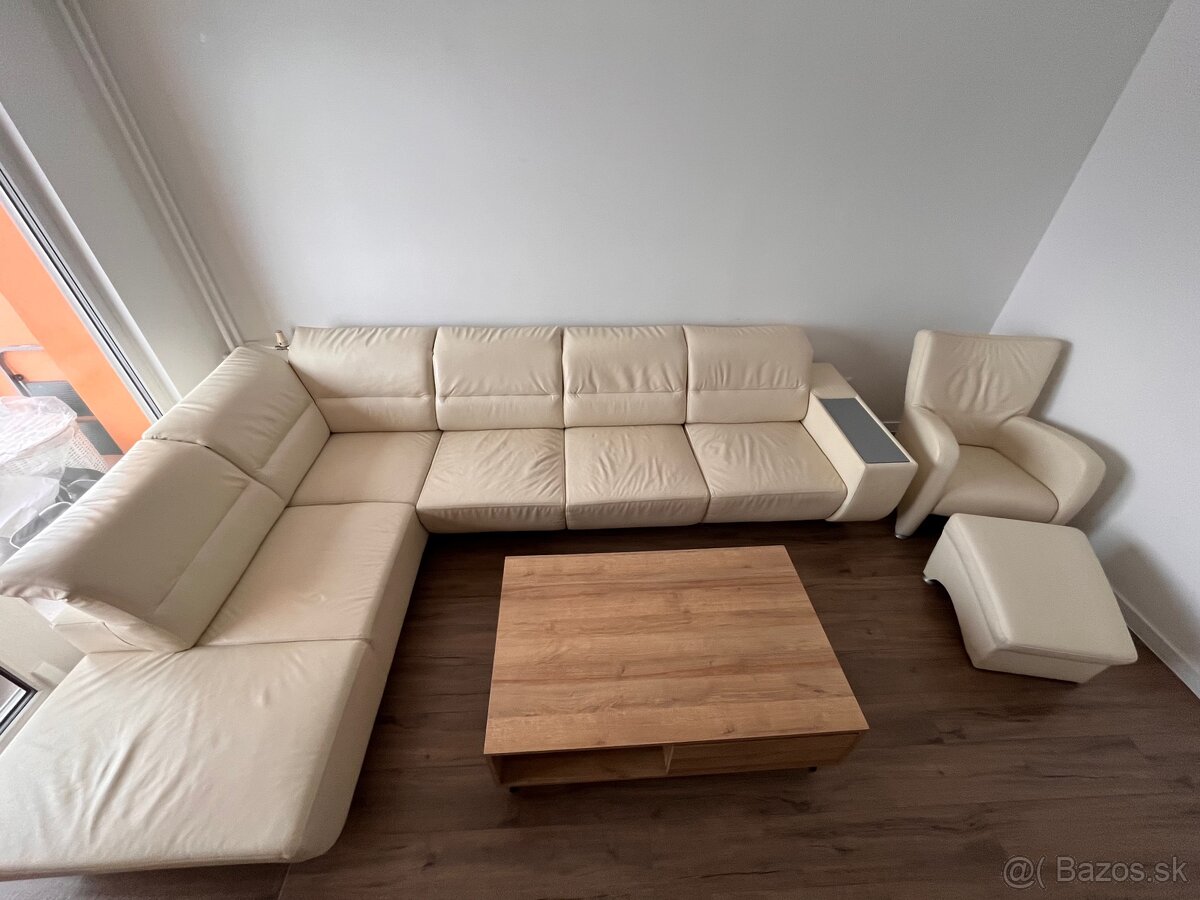 Predám kožený gauč PHASE v tvare L - 3