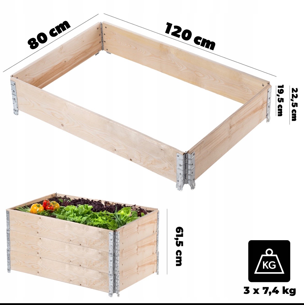 Vyvýšený zahon paletova ohradka - 3