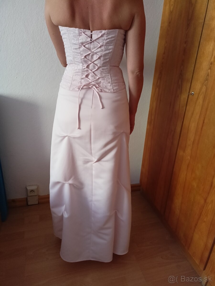Ružové spoločenské saty - 3